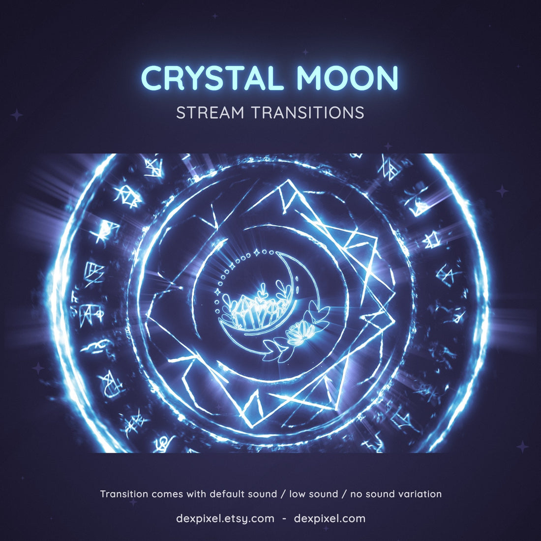 blue crystal moon stream transition
