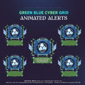 Cyber grid animated alerts.