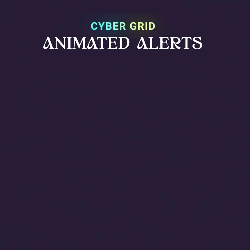 Cyber grid animated alerts.