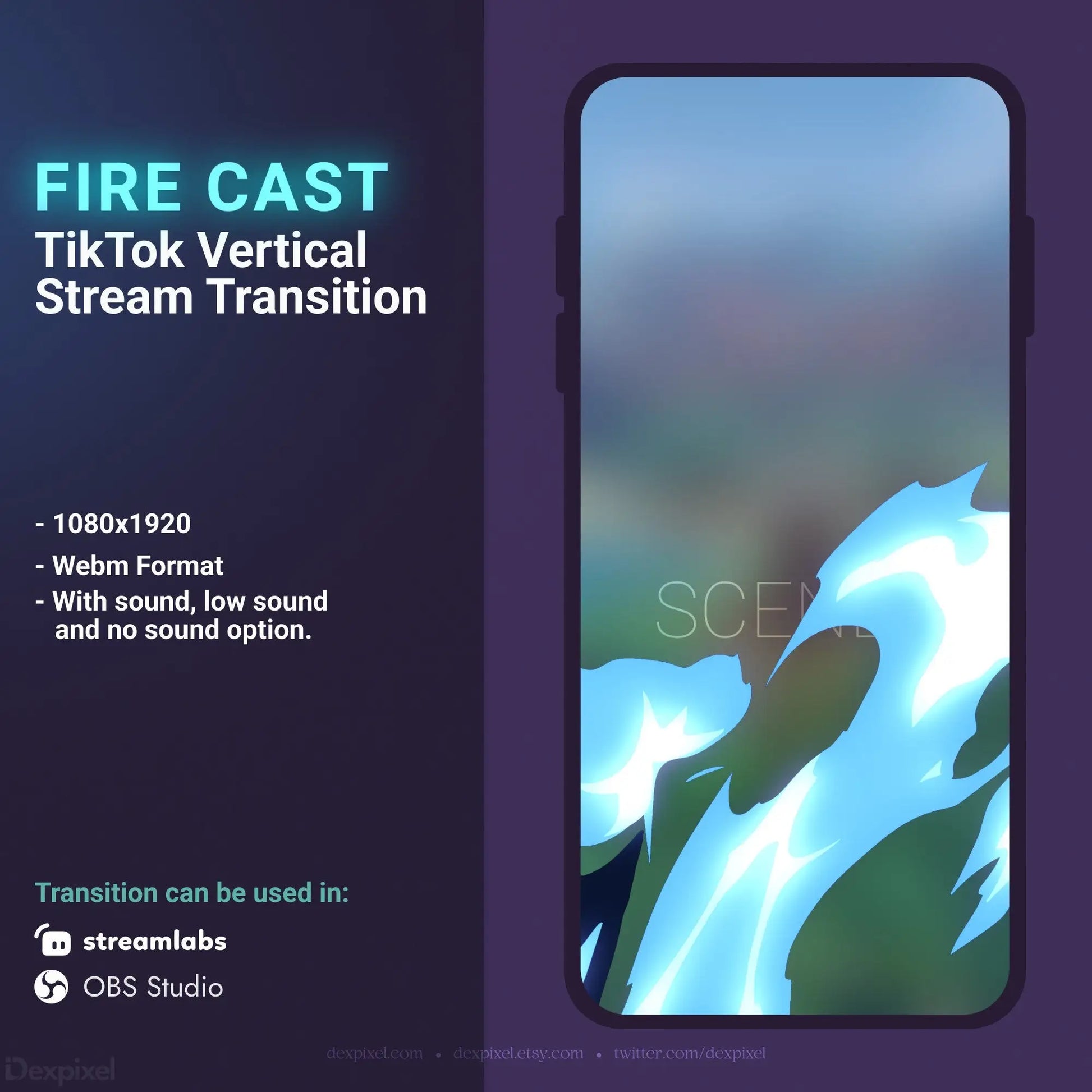 TikTok stream transition animation.