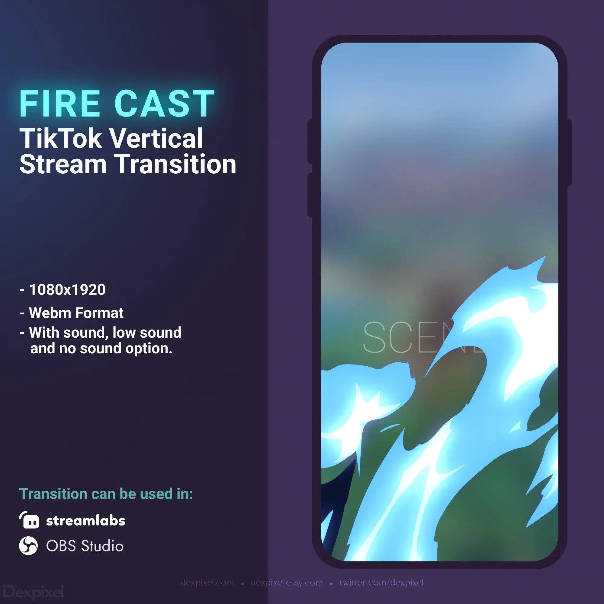 TikTok stream transition animation.