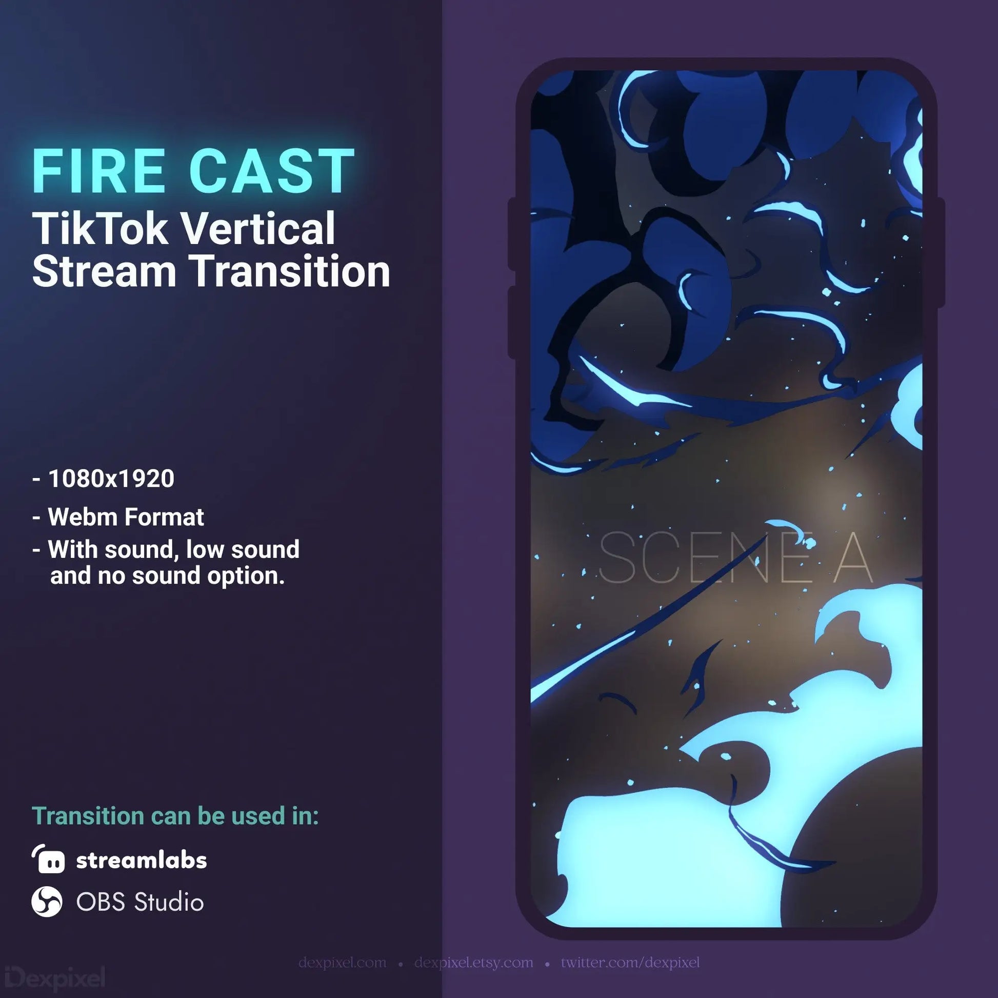 Animated TikTok stream transition.