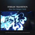 Blue fire stream transition.