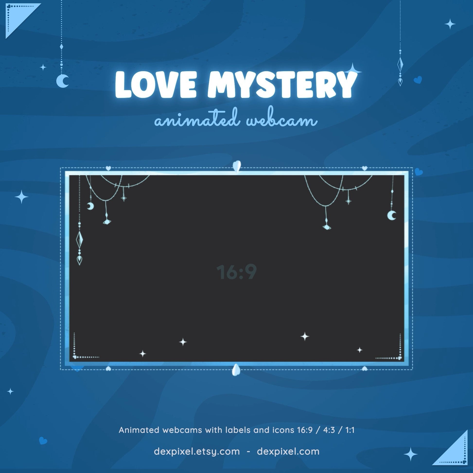 livestream blue love mystery webcam overlay
