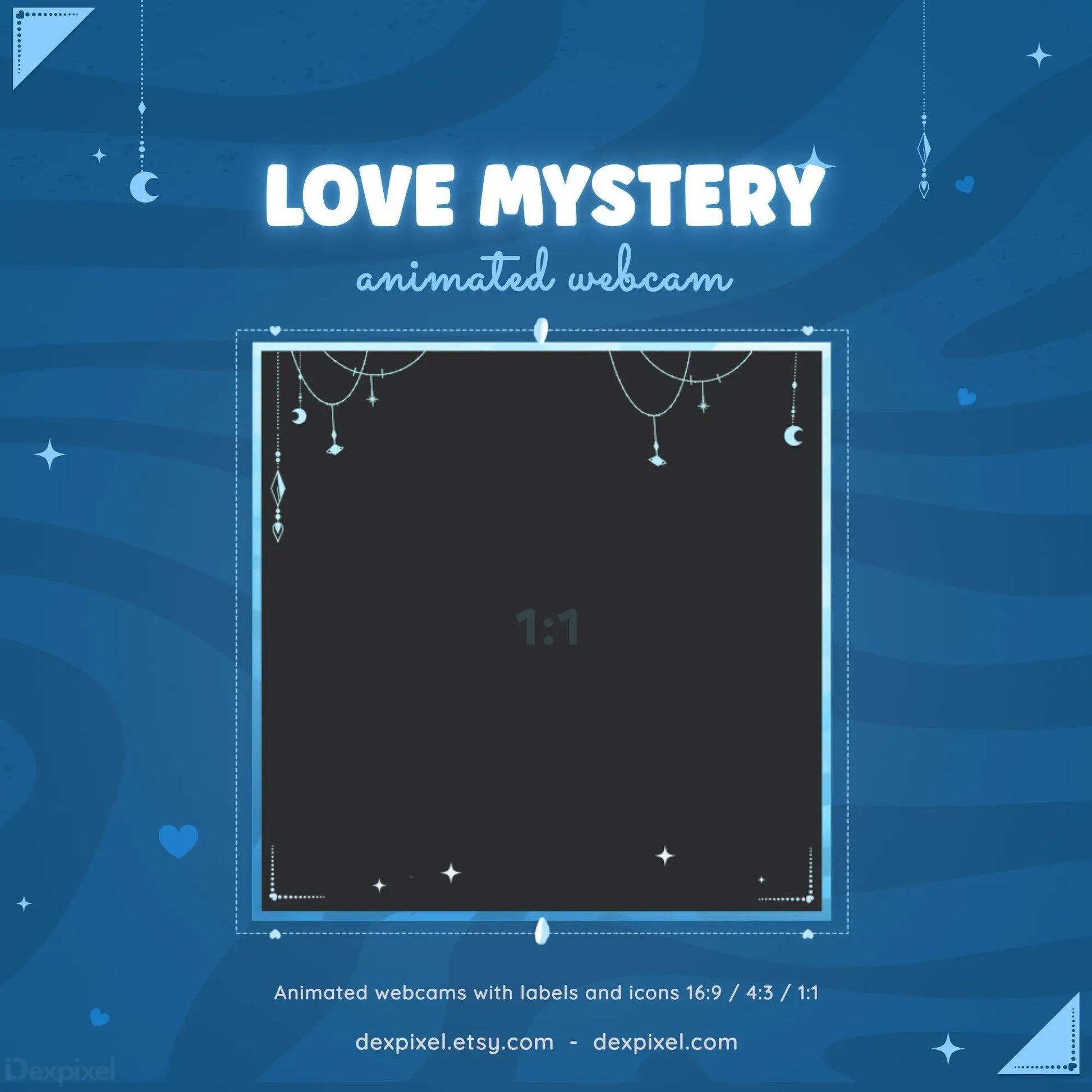 stream webcam overlay love mystery design
