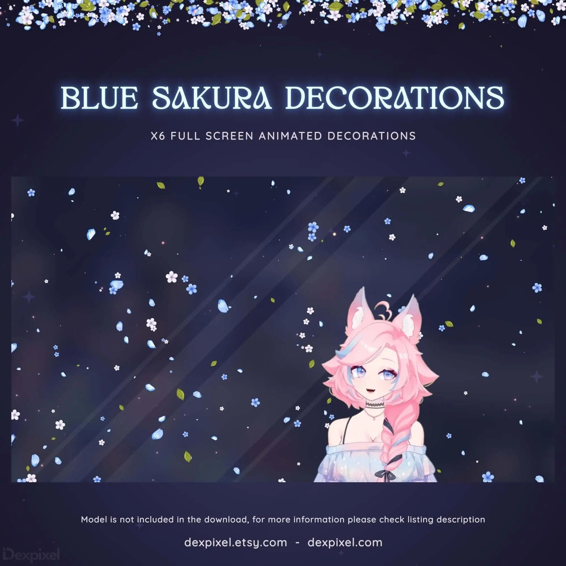 obs cherry blossom floral stream decoration
