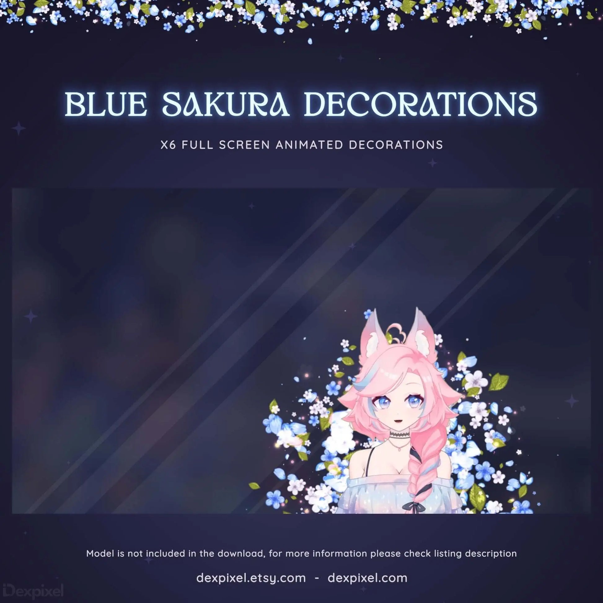 vtuber stream cherry blossom decoration

