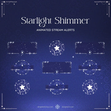 Collection of blue shimmer starlight overlays for Shimmer Starlight Alerts