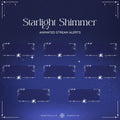 Elegant animated Blue Shimmer Starlight Alerts with star accents and geometric corners