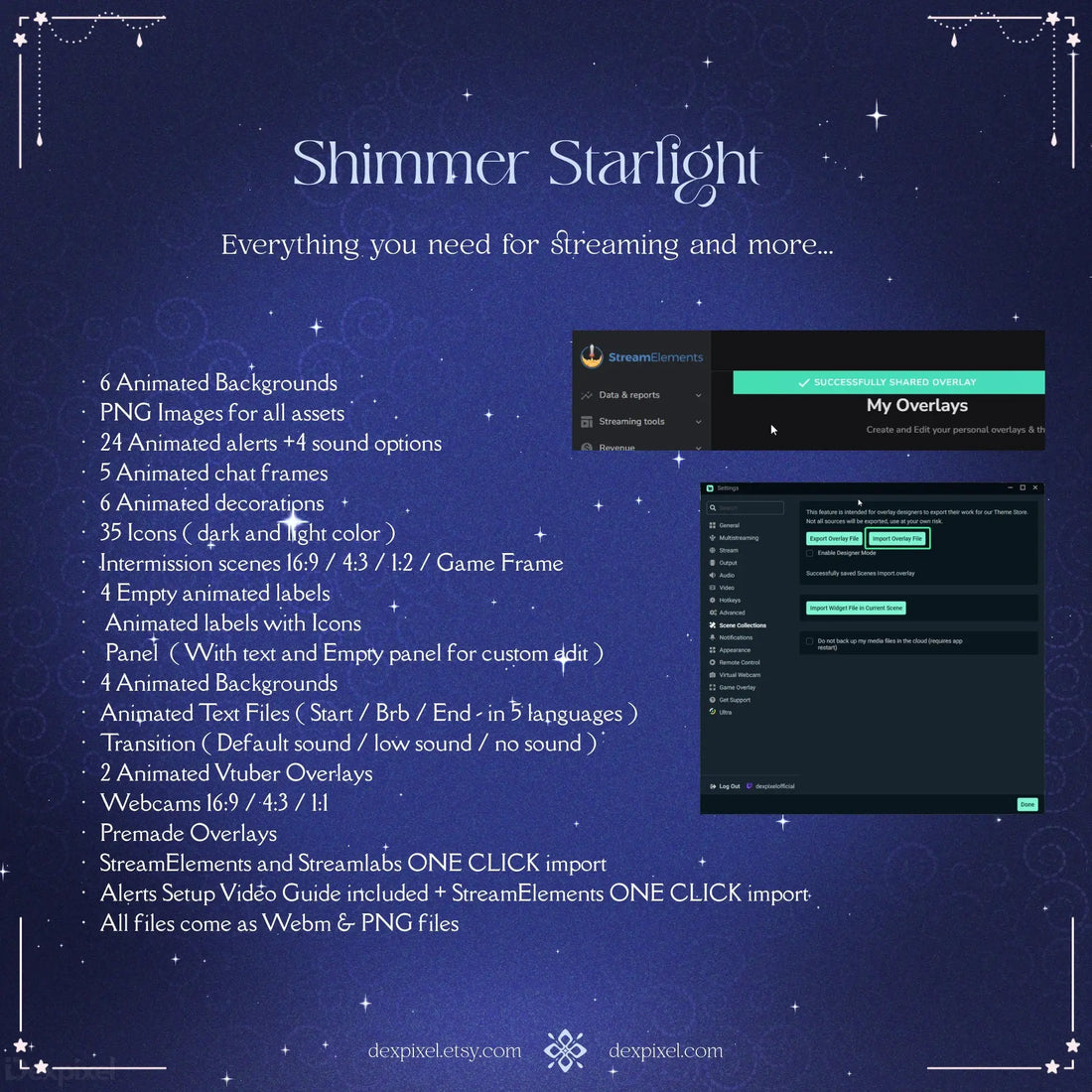 blue glow shimmer stream pack
