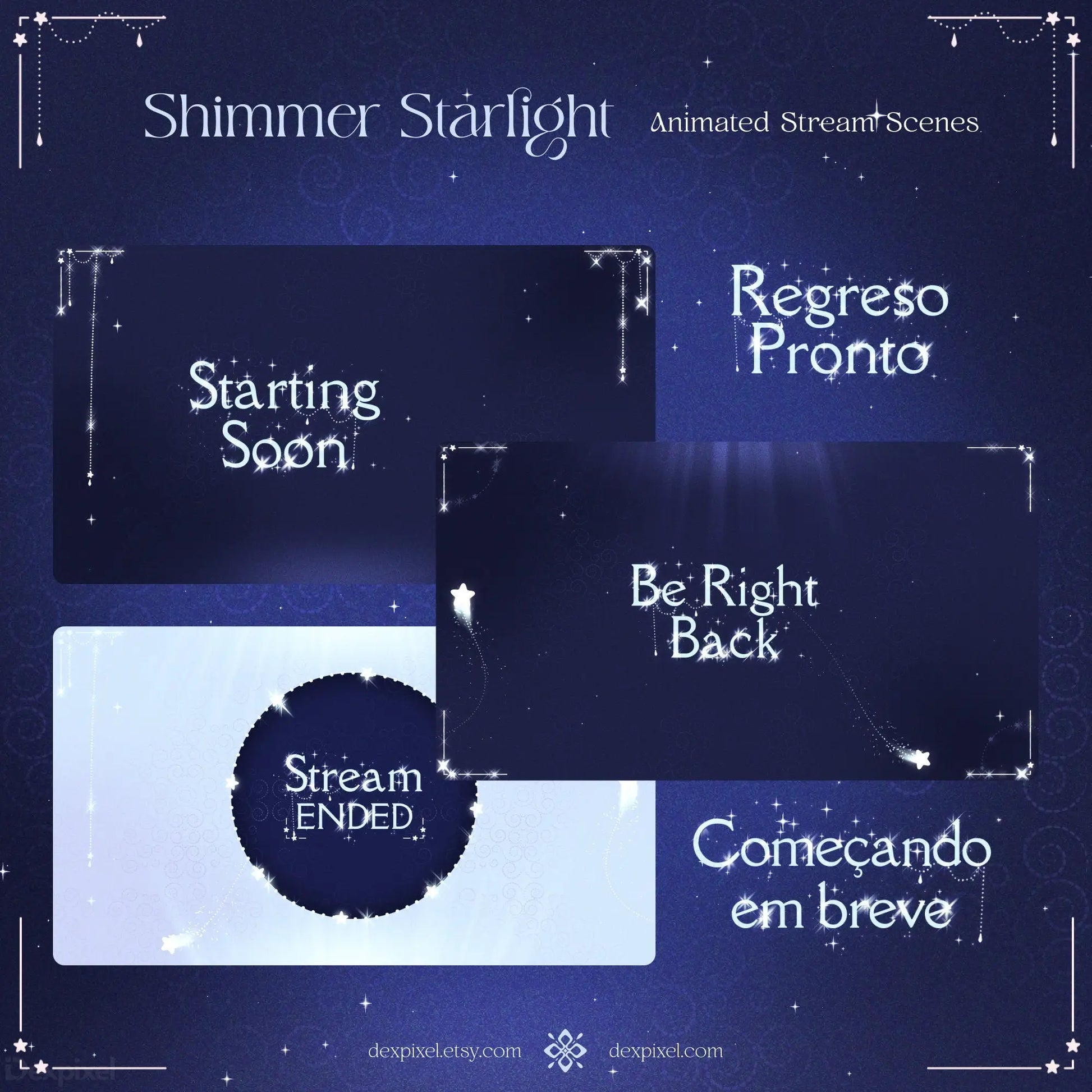 blue shimmer stream pack celestial theme
