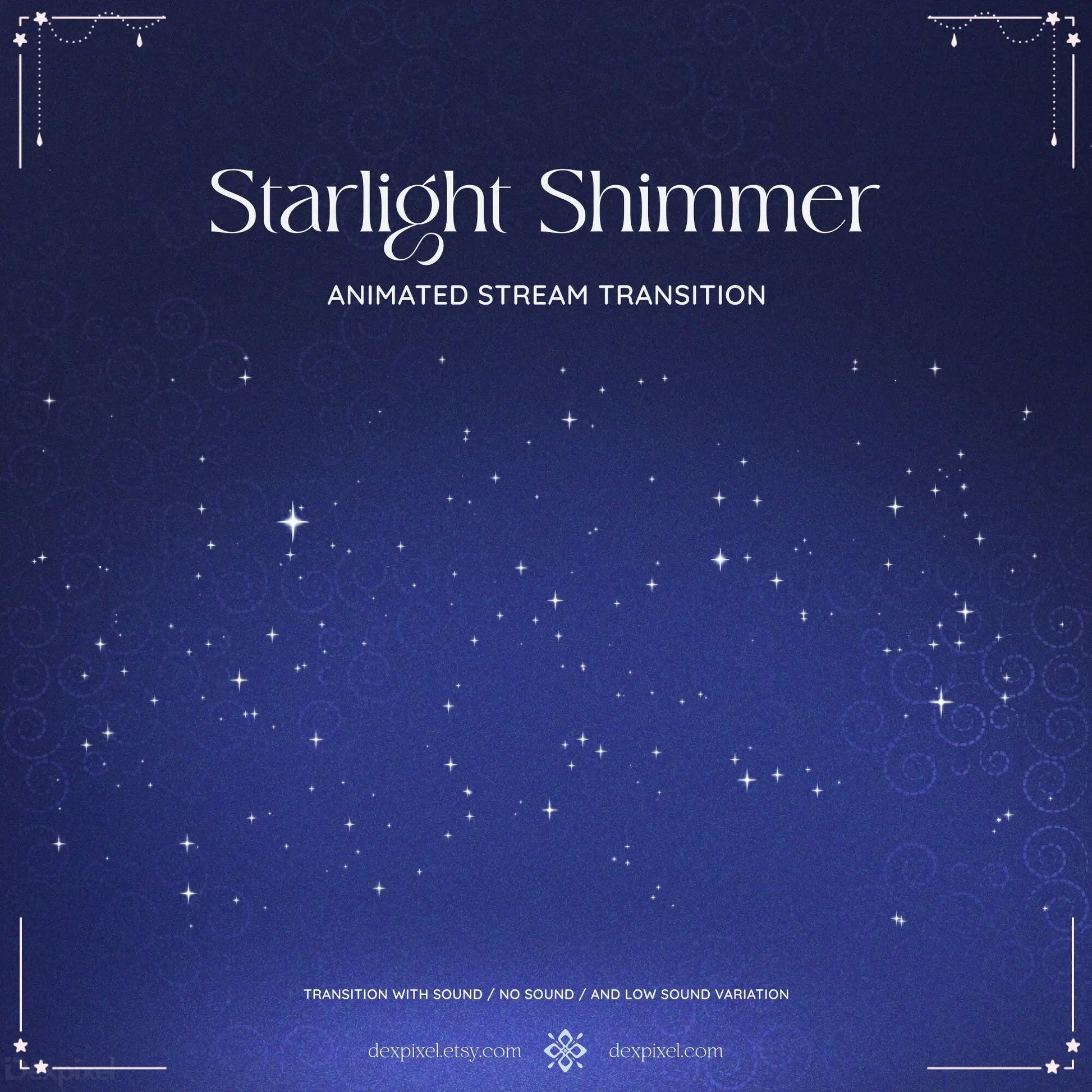 Animated Starlight Shimmer stinger transition for stunning Vtuber aesthetics