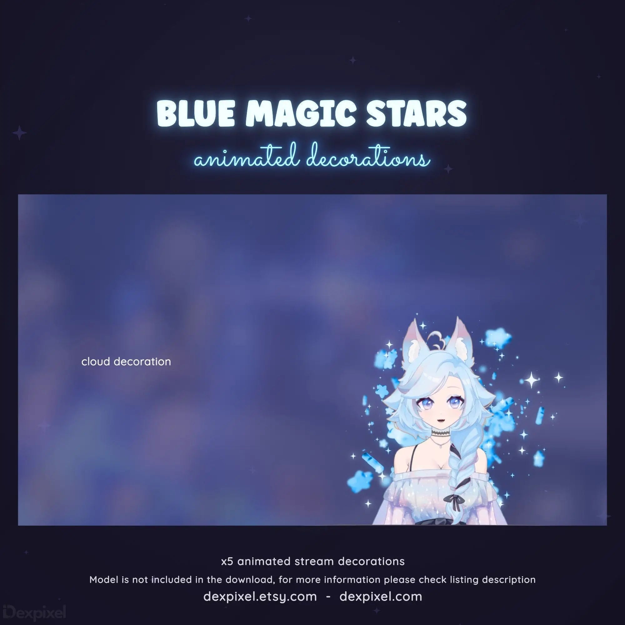 Animated Stream Decorations | Floating Star Effects
