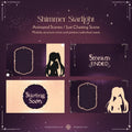 Brown Pink Shimmer Starlight Animated Stream Pack featuring magical silhouette designs