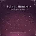 Brown pink shimmer starlight animated stream transition design with sparkling stars and charming pastel colors.