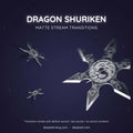 cartoon black dragon shuriken stinger stream transition
