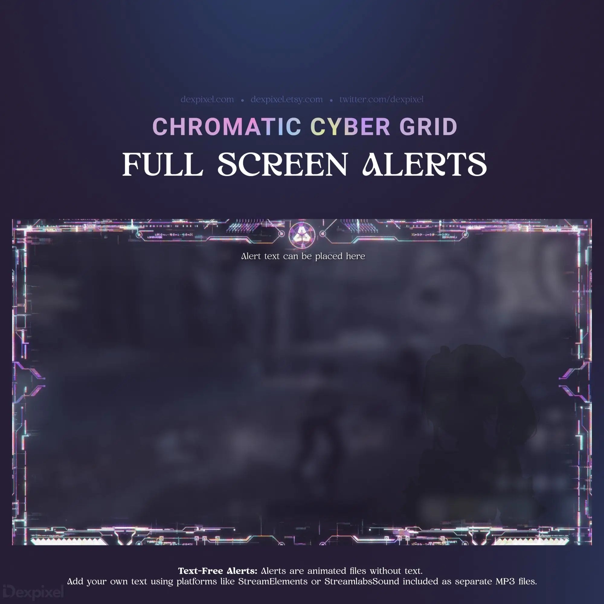 Animated full-screen alert template.