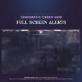 Cyberpunk-themed full-screen alert template.