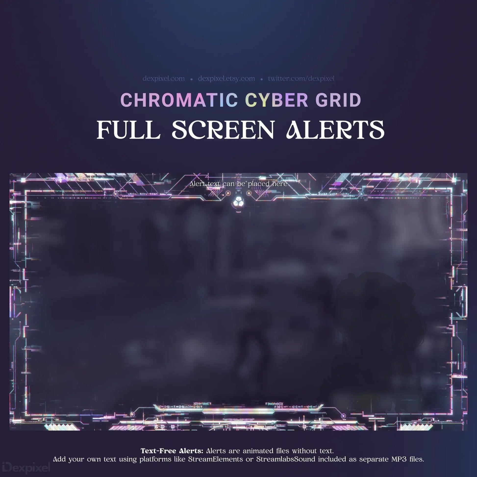 Cyberpunk-themed streaming overlay.