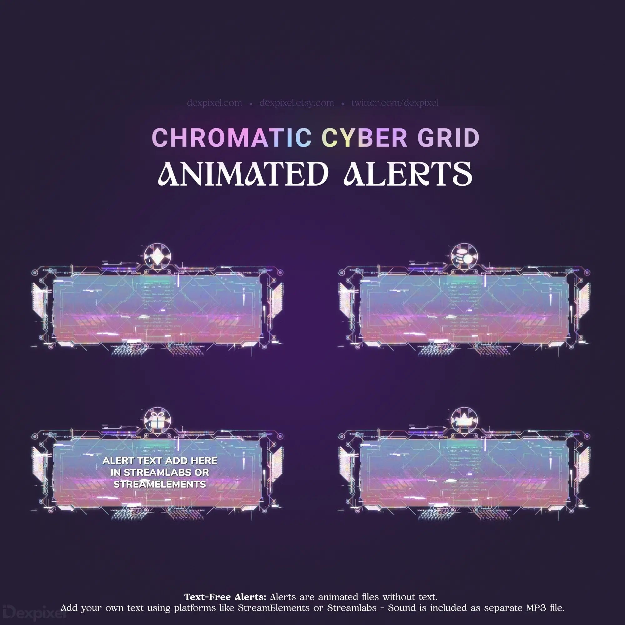 Animated streaming alerts.