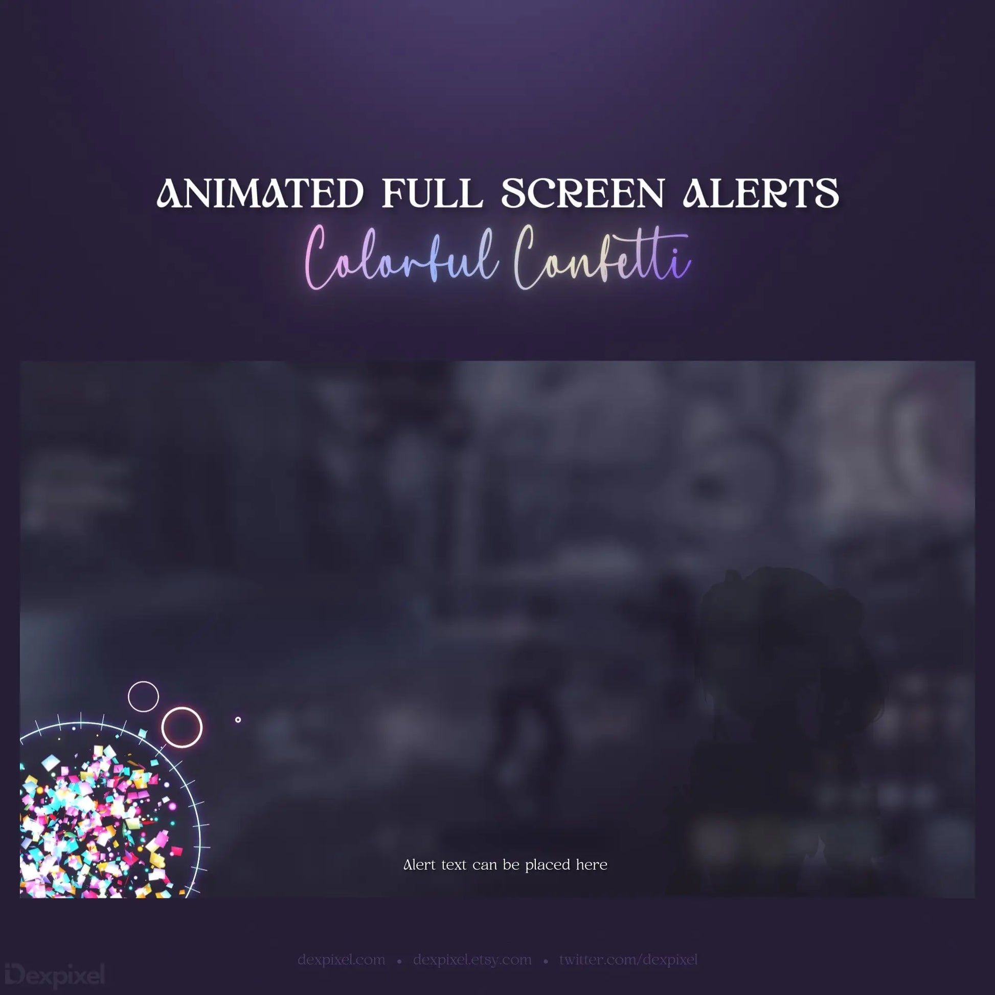 Animated full-screen alerts.