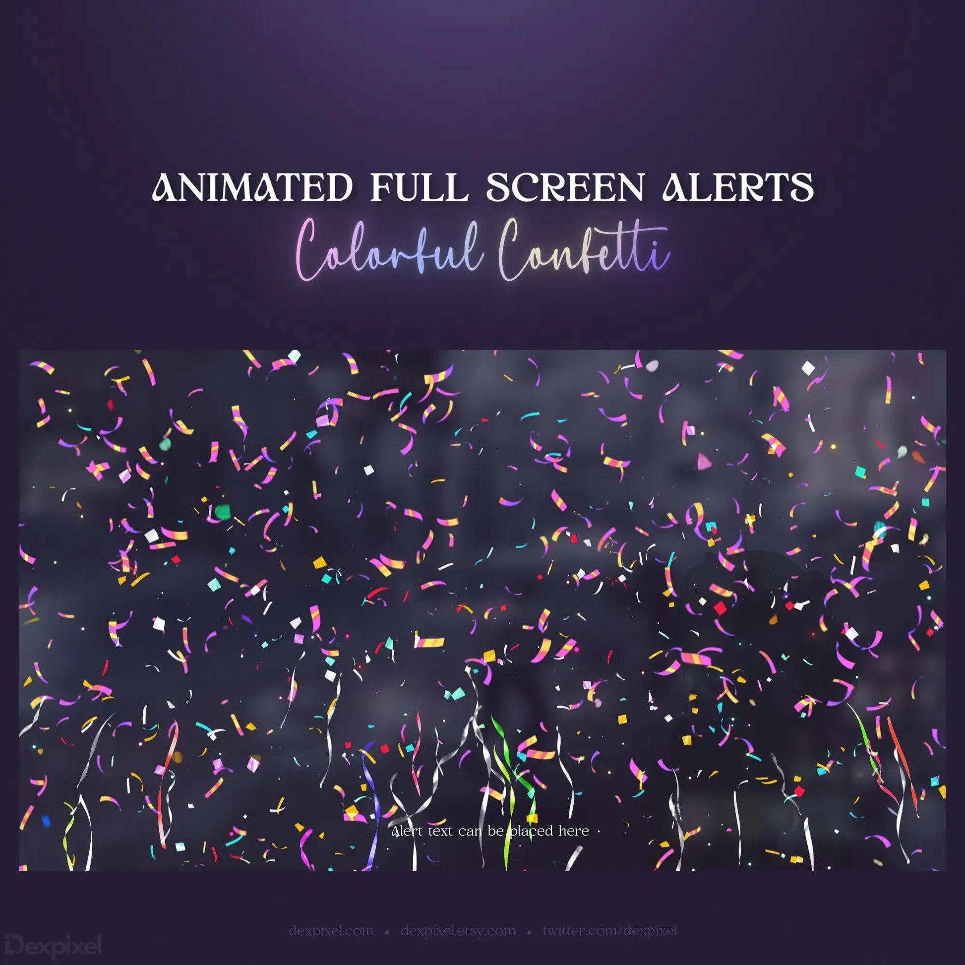 Animated confetti overlay.