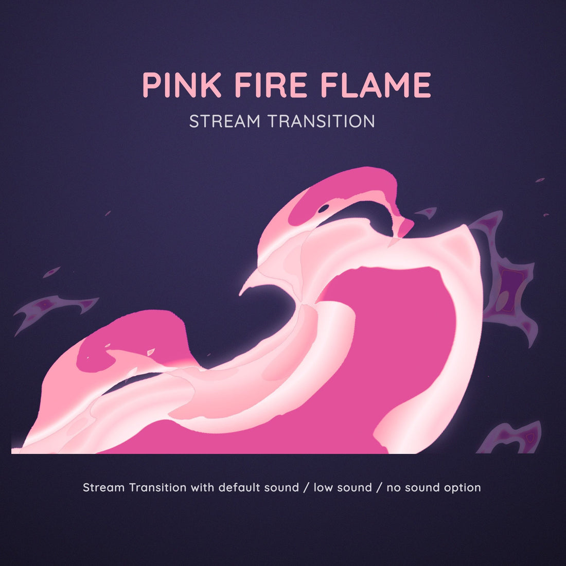 colorful pastel flame animated stream transition