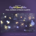 Blue and yellow crystal snowflake stream alert design.