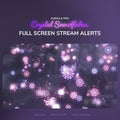 Purple and pink crystal snowflake stream alert design.