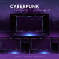 Cyberpunk Purple Animated Stream Scenes - Pack