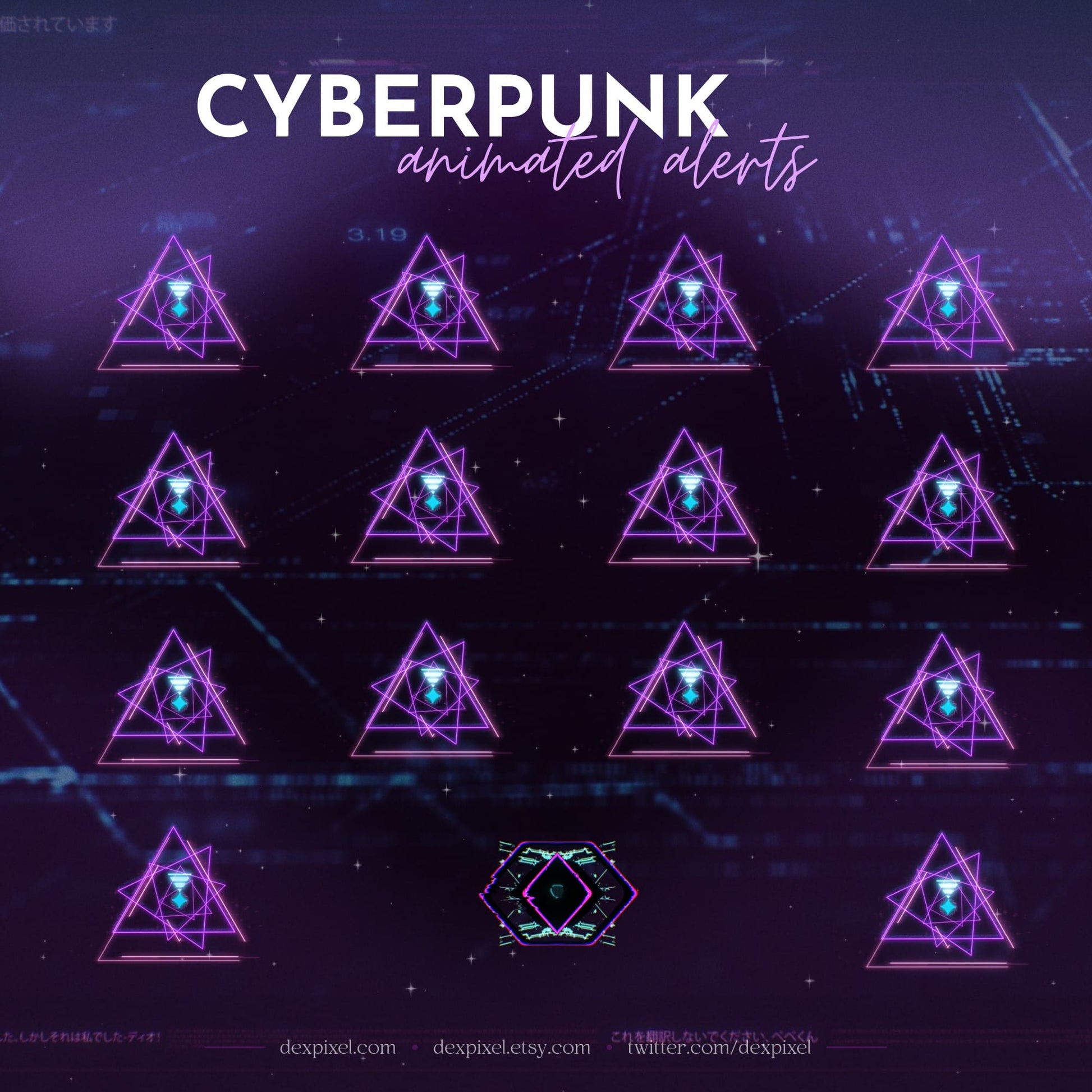 cyberpunk twitch alerts for streaming
