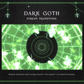 A dark-themed stream transition overlay with glowing green accents and three sound variations.
