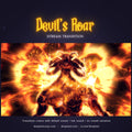 A fiery stream transition featuring a roaring horned demon.