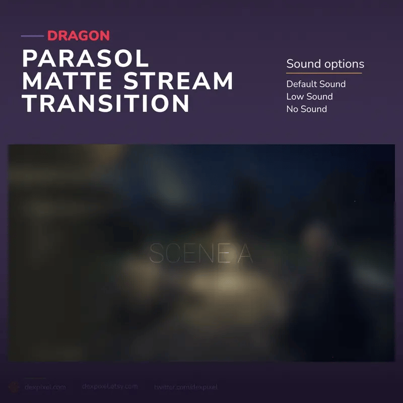 Parasol matte stream transition.