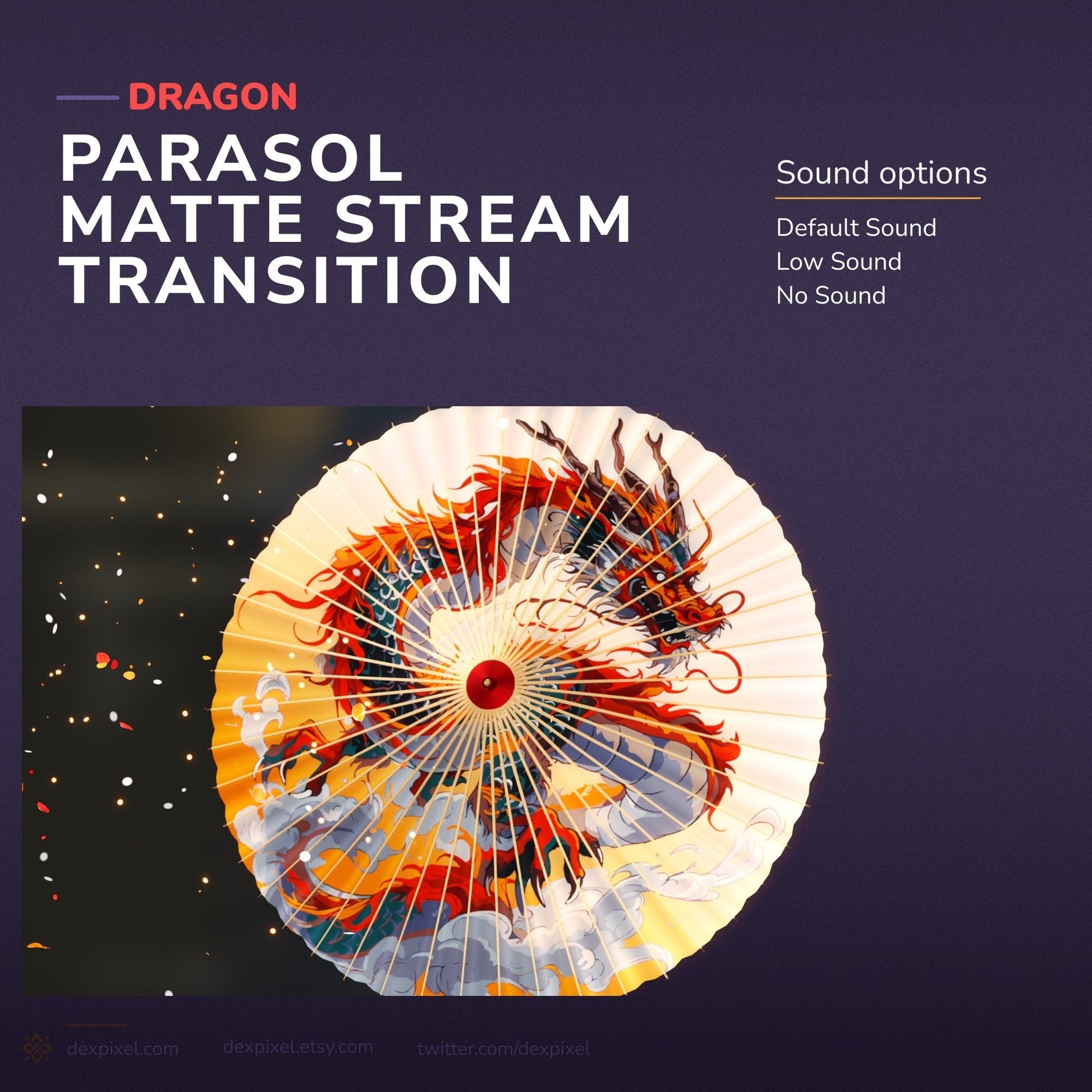 Dragon-themed parasol.