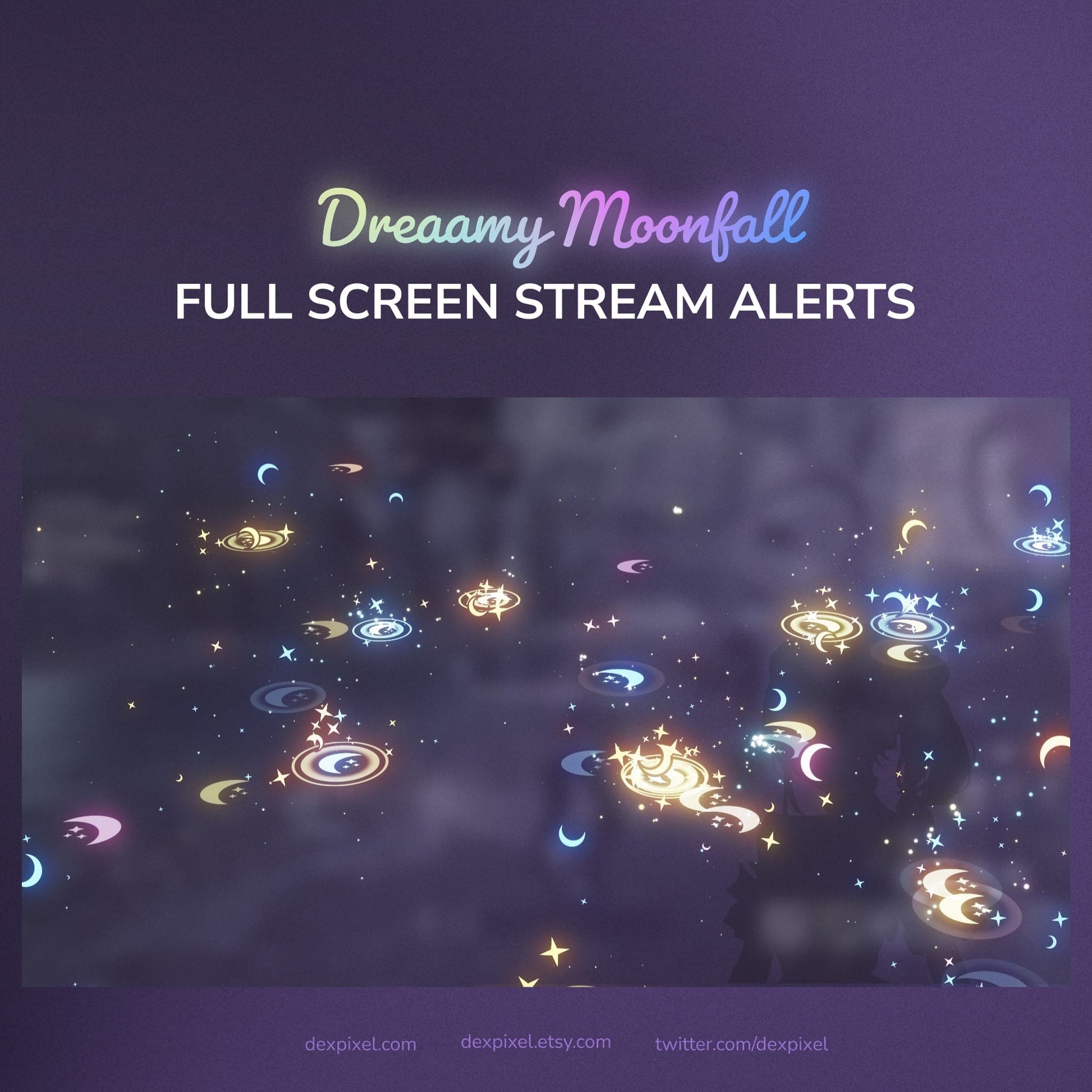 Dreamy moonfall full screen stream alerts