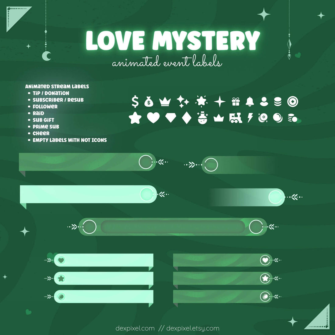 green love mystery webcam overlay frame
