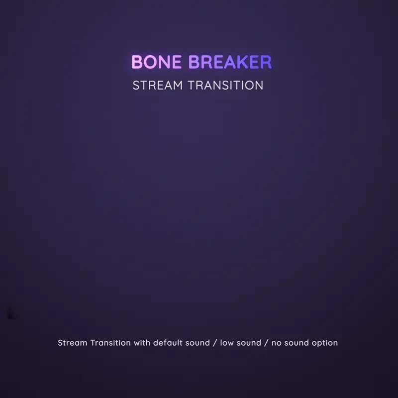 A digital stream transition with sound options.