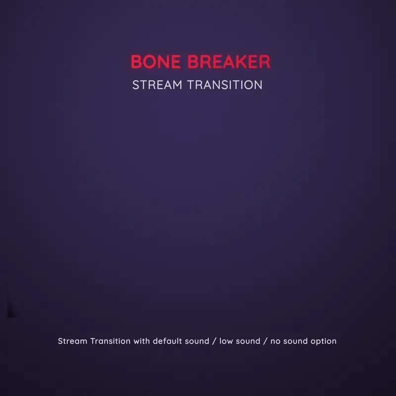 A digital stream transition with sound options.