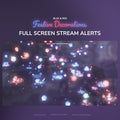 Blue and red festive decorations full screen stream alerts