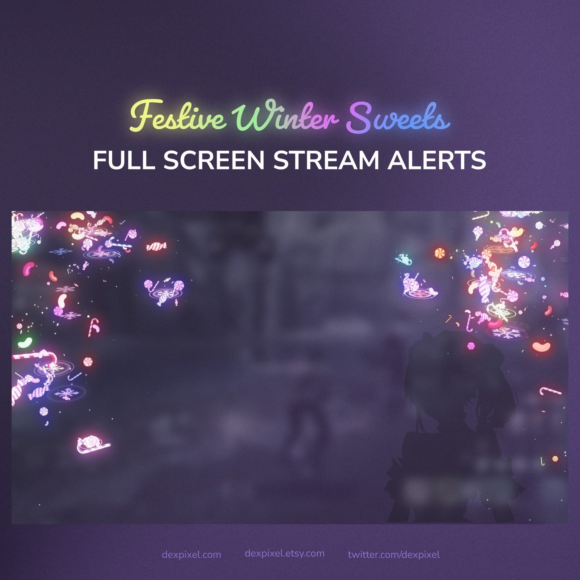 Neon rainbow lights stream alert system.