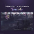 Animated fireworks alert template.