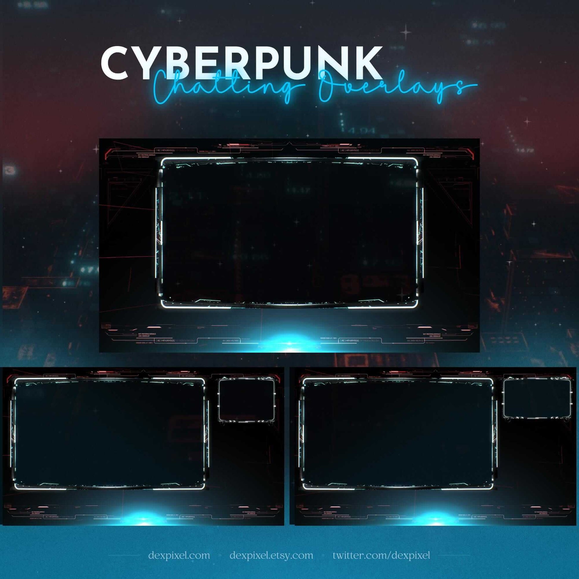 Animated Neon Stream Pack for Twitch | Cyberpunk Themes