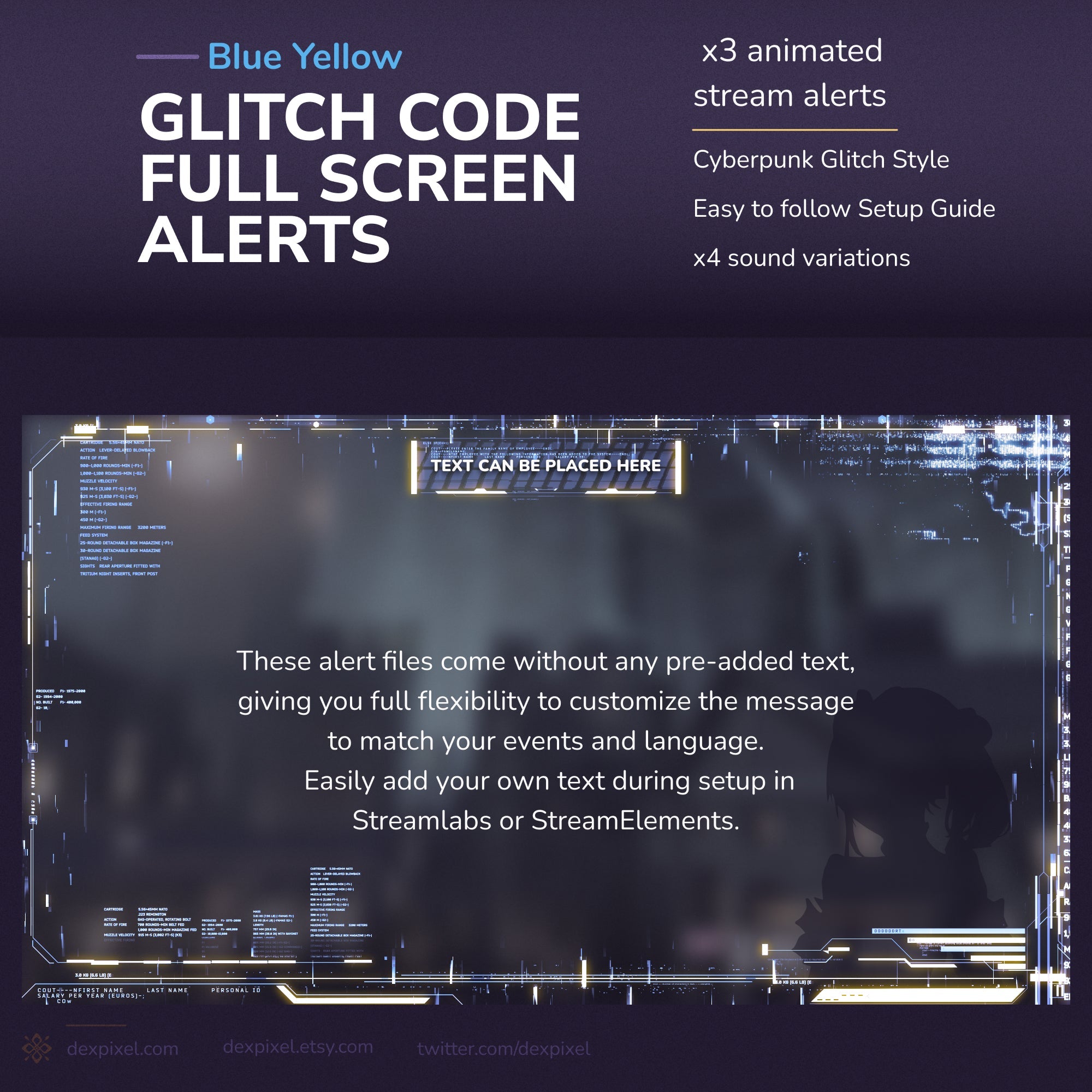 Animated stream alerts.