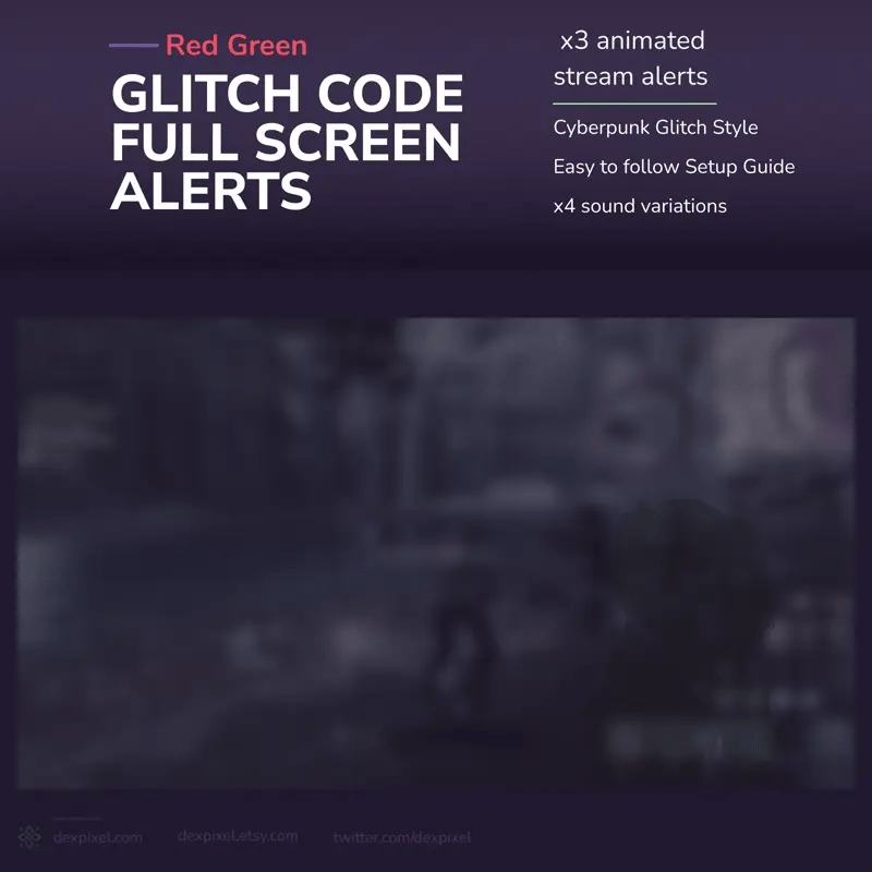 Cyberpunk-themed stream alerts.
