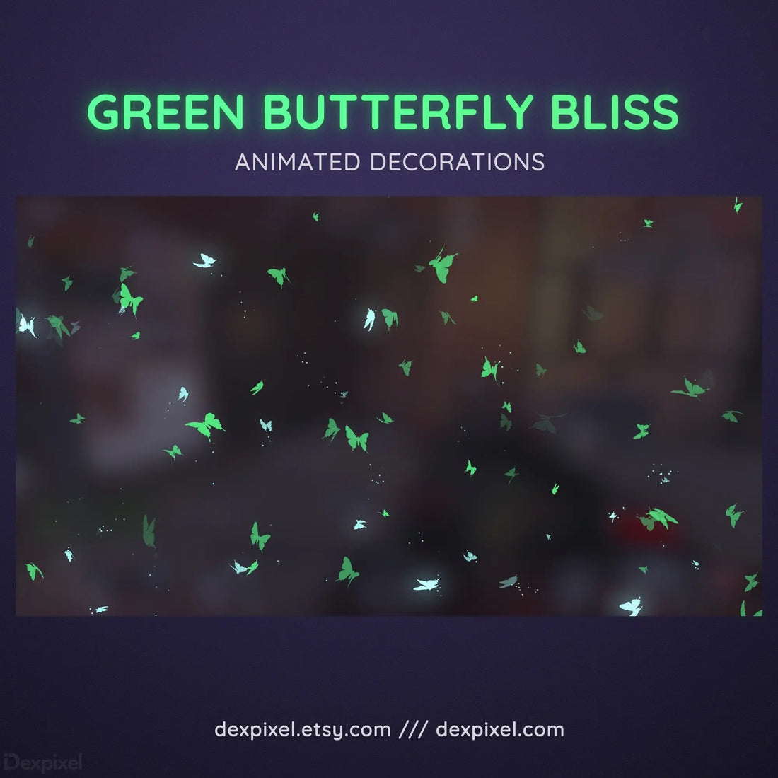 butterfly bliss forest green stream decorations