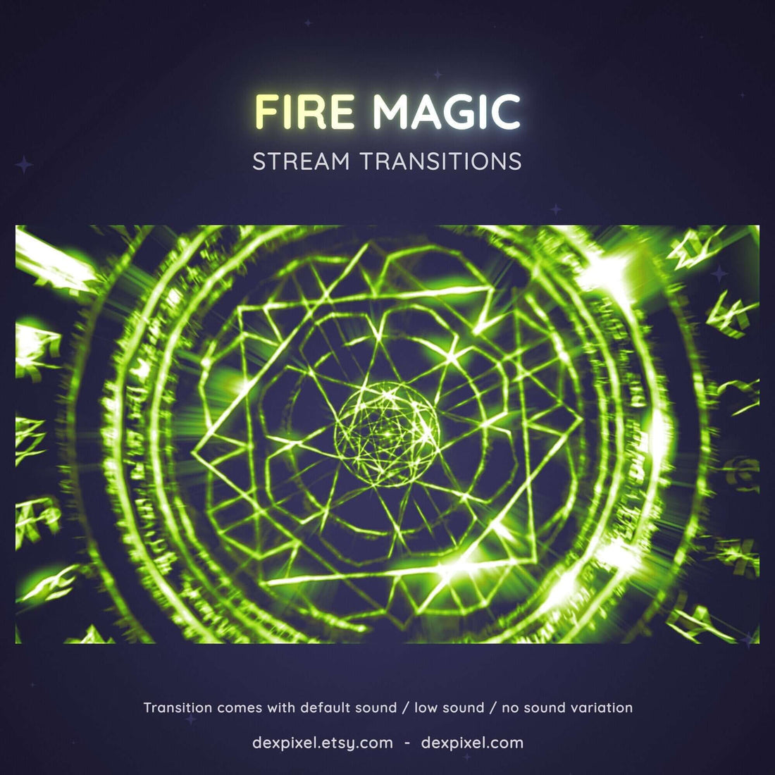 green fire seal magic symbols stream transition
