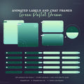 Mint green animated chat frames and labels from the Green Pastel Dream Celestial Stream Pack