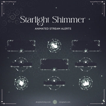 green shimmer starlight animated stream alerts
