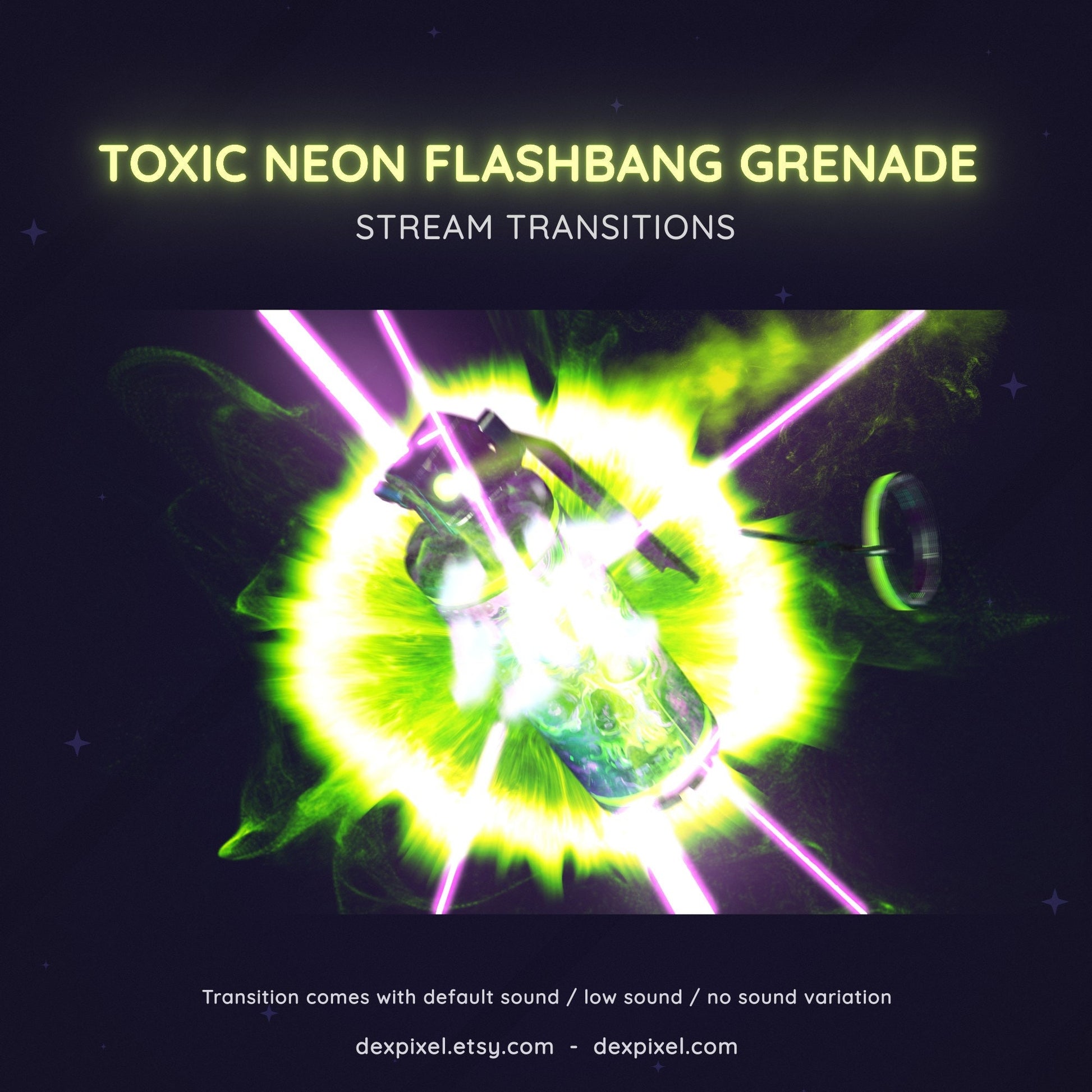 flashbang shooter stream transition green skull
